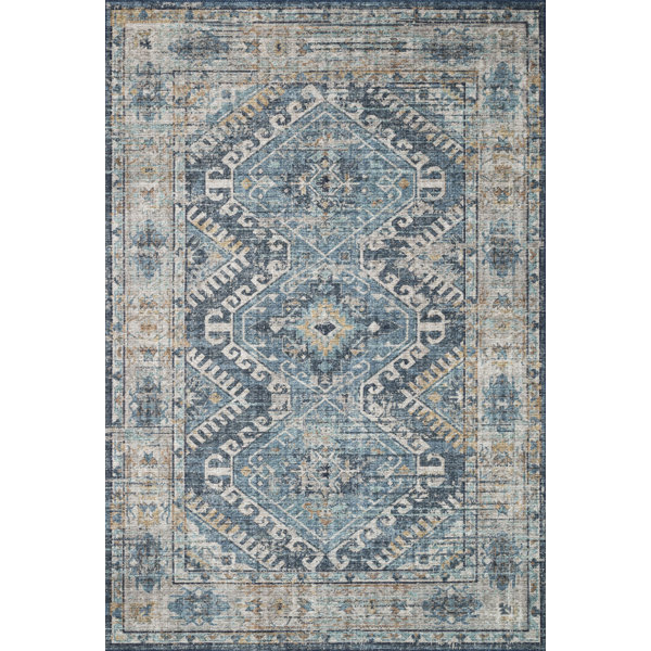 Joss & Main Skye Denim/Gray Area Rug & Reviews Wayfair